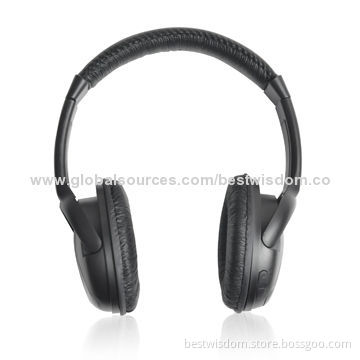 FM Wireless Stereo Headphones, Can Connect Directly with TV, PC, DVD, VCD, MP3 and MP4 Audio Source